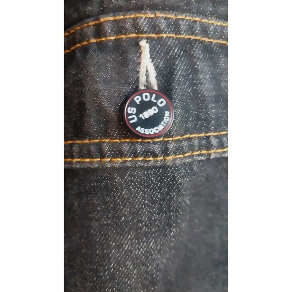 U.S. Polo Association Men's Black Embroidered Jean Denim Jacket Large - Picture 4 of 13